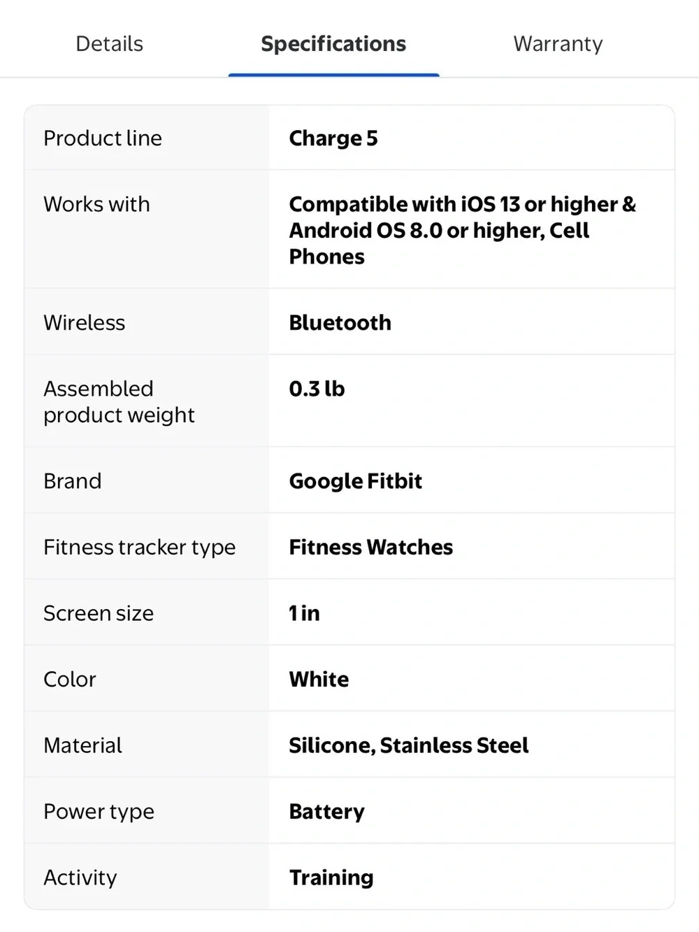 Fitbit Charge 5 Fitness Tracker